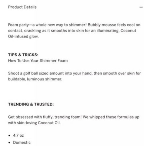 PINK 🥥 COCONUT OIL DISCO SHIMMER FOAM  (OBSESSED) - Picture 3 of 7